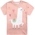 thumbnail image 1 of T-Shirt Respirant à Manches Courtes Tee Top Graphique Col Rond pour 3-16 Ans, 1 of 3