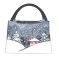 thumbnail image 1 of Vsdgher Watercolor Winter Landscape For Christmas Print Insulated Bags, Insulated Cooler Bag Totes for Hot or Cold Food Bring or Delivery, 1 of 6