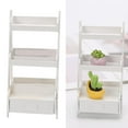 thumbnail image 4 of figatia 1/12 Scale Dolls House Mini Retro Wood Plant Stand Display Rack Unit Furnishings White, 4 of 9