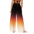 thumbnail image 5 of Sheer Mesh Beach Pants for Women High Waisted Ombre Color Block Wide Leg Cover Up Trousers Gradient Chiffon Look Flowy Swimwear Coverups, 5 of 7
