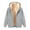 Gray, variant on Women Fleece Coat Winter Warm Casual Long Sleeve Hooded Solid Sweatshirt Plus Size Winter Cardigan Pockets Plush Hooded Jacket