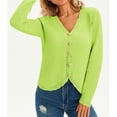 thumbnail image 5 of Long Sleeve V-neck Women Crochet Cardigan Casual Button Down Sweater, 5 of 6