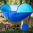 thumbnail image 2 of Hamaca de camping con red Sunnimix para dormir colgante Azul 290x140 cm, 2 of 8