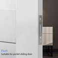 thumbnail image 4 of Pocket Door Edge Pull Brushed Nickel, Push Automatic Bounce Switch, Hidden Handle, Sliding Door Pull Hardware, Flush, Large Enough Pull Ring is Easier to Grasp and Use (2, Metallic Silver), 4 of 7