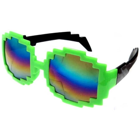 Minecraft Pixelated Mirror Sunglasses Accessory [Green]