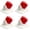 Red*4, variant on 1Pcs Melting Ice Cream Pen Holder 4.65in Yellow Resin Desktop Organizer - Cute Pencil Cup Storage Box for Home Office Desk Decor, Vanity Makeup Brush Holder, Creative Gift for Birthdays & Holidays