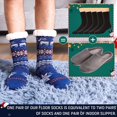 thumbnail image 2 of Men's Winter Thermal Fleece Lining Knit Slipper Socks Christmas Non Slip Socks, 2 of 6