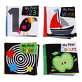thumbnail image 1 of 1 Set 4pcs Baby Educational Cloth Libres Inglés Bebé Primeros Libros (Color surtido), 1 of 6