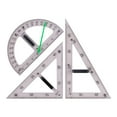 thumbnail image 1 of Reglas grandes de geometría matemática, juego de herramientas de enseñanza de matemáticas geométricas, suministros de enseñanza para dibujo en pizarra 3 PIEZAS, 1 of 7