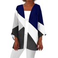 thumbnail image 2 of OUSITAID Cardigan pour Femmes Mode Décontractée Rétro Imprimé Léger Longueur Moyenne Veste Cardigan Noir L, 2 of 6