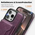 thumbnail image 6 of Wallet Case for iPhone 13 Pro Compatible with Mag-Safe for Men Women, Detachable Magnetic 2-in-1 PU Leather Wallet Phone Case Cover with Folio Card Slot Holder for iPhone 13 Pro, Purple, 6 of 10