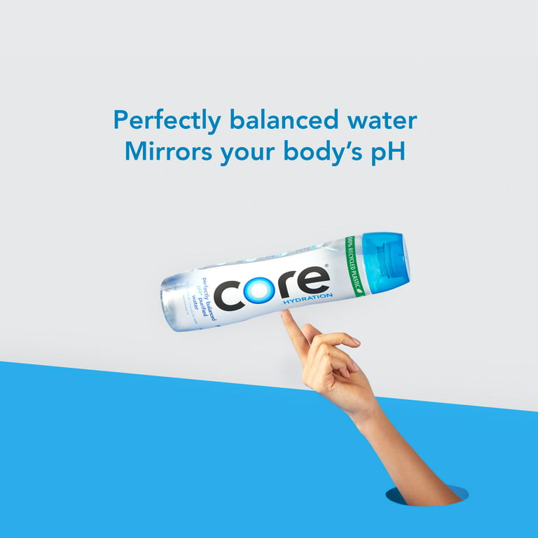 CORE Hydration, Nutrient Enhanced Water, Perfect 7.4 Natural pH,  Ultra-Purified With Electrolytes and Minerals, Sports Cap For Convenience,  20 Fl Oz