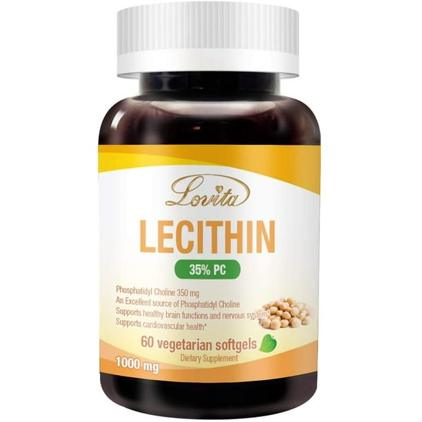 Lovita Lecithin 2000mg per Day, Rich in Phosphatidyl Choline (PC