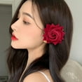 thumbnail image 5 of 3pcs Rose Flower Hair Clips Flower Barrettes Hairpins Flower Headdress for Women Girls, 5 of 10