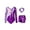 Purple 01, variant on 3 Pcs Set Girls Long Sleeve Shiny Metallic Gymnastics Leotards Bodysuit with Tights