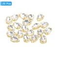 thumbnail image 3 of Unique Bargains 20Pack Teardrop Sew on Rhinestone - 14x10mm Glass Teardrop Crystal Rhinestones in Gold Prong Setting (White), 3 of 7