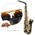 thumbnail image 2 of Saxofón ammoon Eb Alto Saxophone Latón Lacado Oro E Plano Tipo de Clave de Sax 82Z Instrumento de Woodwind con Cepillo de Limpieza Guantes Corcho Correa de Grasa Acolchado Caja TOMSHOO Saxofón, 2 of 6