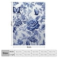 thumbnail image 4 of JEUXUS Flower Butterfly Pattern Flannel Blanket Gifts for All Seasons 60x80in, 4 of 6