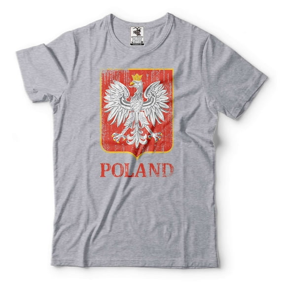 Mens Poland Patriotic Flag Shirt Poland Logo Shirt Polska Shirt Poland Coat Of Arms Shirt