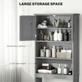thumbnail image 4 of kleankin Armoire de Rangement au-Dessus de la Toilette avec Tablette Ajustable, Gris, 4 of 10
