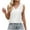 White, variant on Tank Tops for Women Plus Size Sleeveless V Neck Solid Loose Casual T-shirt Green XL