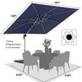 thumbnail image 4 of Paramondo Patio Umbrella, 10FT Outdoor Cantilever Umbrella Offset Hanging Umbrella with 360-degree Rotation for Garden, Deck, Backyard, Pool and Beach, Navy Blue, 4 of 8