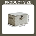 thumbnail image 3 of ¡Liquidación! Caja de almacenamiento a rayas Nayueo gris de 38 x 26 x 26 pulgadas, bolsa grande para guardar mantas, con cremallera y contenedor de manejo reforzado, organizador de armario y bolsa de, 3 of 8