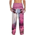 thumbnail image 6 of Cauagu Flower Field Cow Mens Pajama Pants Sleep & Lounge Pants,PJ Bottoms with Pockets-Small, 6 of 7