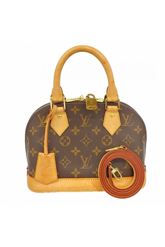 Pre-Owned Louis Vuitton Alma BB Monogram Handbag M46990 Brown 2-way bag for women