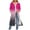 B_ Hot Pink, variant on Olyvenn Oversized Hoodies for Women Zip Up Knee Length Tunic Sweatshirts Fall Casual Long Sleeve Gradient Hooded Jackets with Pockets Blue XXL