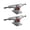 Silver, variant on Gullwing Shadow Skateboard Trucks Black/Black - Axle 8.5" (Set of 2)