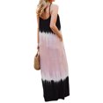 thumbnail image 4 of Robe Maxi à Bretelles Sans Manches à Col en V Dégradé Colorblock pour Femmes, 4 of 7
