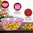 thumbnail image 4 of Valentine's Light Pink Plastic Bowls, 7x11.25-in. Transparent Food Container (Pack of 2) Party Gourmet Serving Trays Cookies Candies Chocolates Bowl Home Office Decor & Bonus Snoep in Beperkte Oplage, 4 of 7