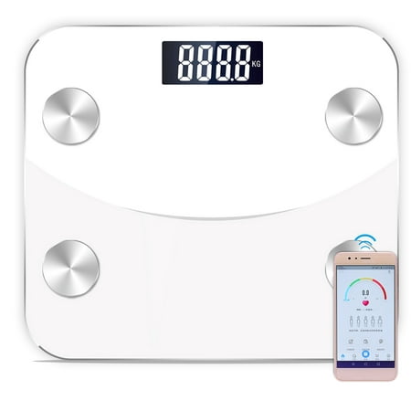 Smart BMI Scale BT Connection Fat Scale Body Fat Weigh Composition Scale Monitor Analyzer With Smart Phone App & 22 Item (Best Data Monitor App)