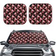 thumbnail image 2 of Sikiie New Year Flamingo Print Foldable Car Windshield Sun Visor, Car Window Sunshade Suitable for Sedan, SUV and Truck Car Accessories-Large, 2 of 6