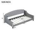 thumbnail image 4 of Tcbosik Upholstered Daybed Twin Size, Velvet Sofa Bed for Small Space, Guest Room, Bedroom, Gray, 4 of 10