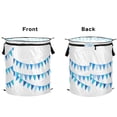 thumbnail image 2 of 50L Extra Large Popup Hamper Collapsible Laundry Basket With Zippered Lid 15.7x18.5in Blue Gradient Celebration, 2 of 7