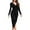Black, variant on Dgankt Cocktail Dresses for Women Casual Bodycon Solid V Neck Long Sleeve Twist Front Ruched Slit Midi Wedding Guest Dresses,Sizes S-2XL