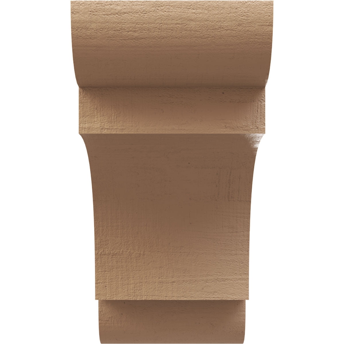 8"W x 16"D x 16"H Classic New Brighton Rough Cedar Woodgrain TimberThane Corbel, Primed Tan