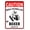 Warning Sign 4, variant on Caution Area Patrolled Siberian Husky Dog Sign, 8"x12" Retro Vintage Metal Plaque, Wall Decor for Home Bar Pub Kitchen Restaurant