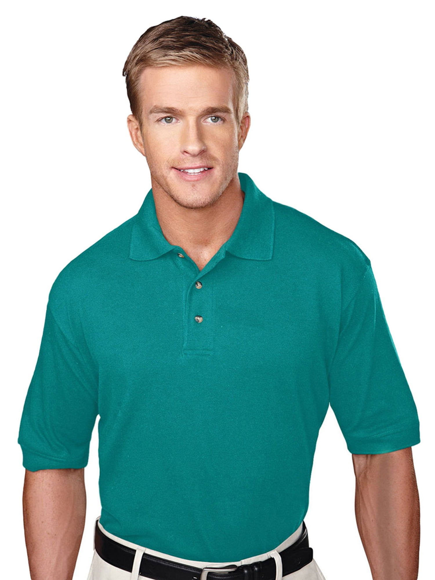 Tri-Mountain - Tri-Mountain Men's Big And Tall Pique Golf Shirt - Walmart.com - Walmart.com