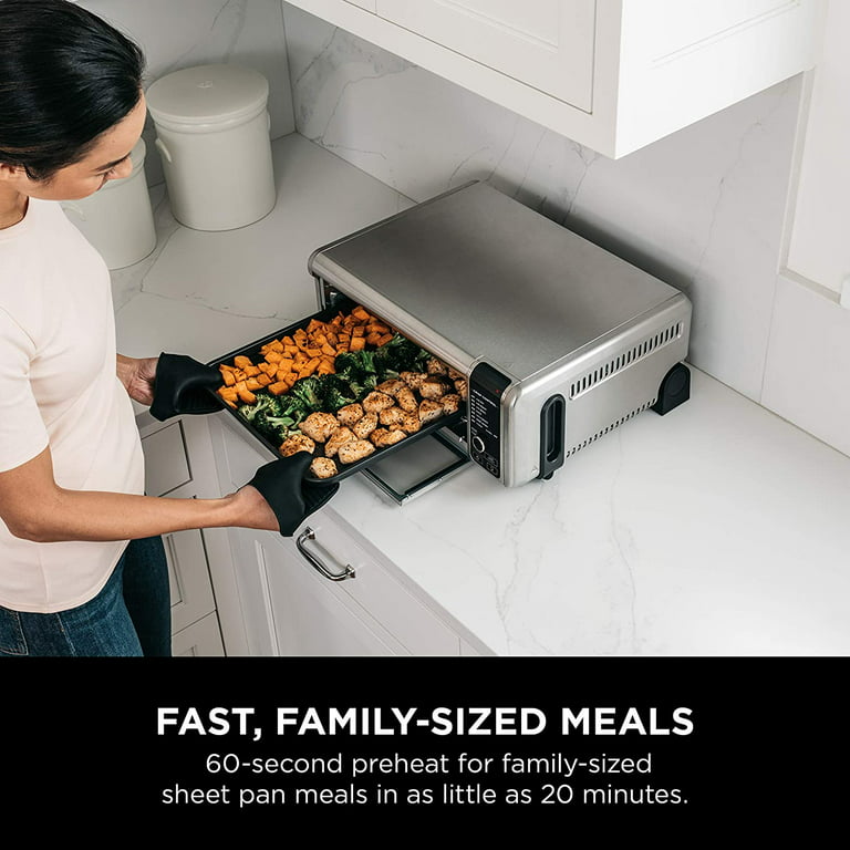 Restored Ninja SP101 Foodi 8-in-1 Digital Air Fry, Large Toaster Oven, Flip-Away  for Storage, Dehydrate, Keep Warm, 1800 Watts, XL Capacity, (Stainless  Steel) (Refurbished) 