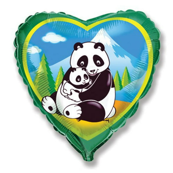 18 inch Pandas Foil Mylar Balloon - Party Supplies Decorations