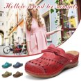 thumbnail image 2 of Slip Confortable sur des Sandales Compensées de Couleur Unie, 2 of 6