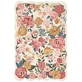 thumbnail image 5 of WIP0NKEN 2x3 Floral Area Rugs Machine Washable Non-Slip Botanical Scalloped Rug for Living Room Bedroom, Modern Farmhouse Floor Mat with Vintage Flowers Pattern, Home Decor Indoor Low Pile Beige, 5 of 9