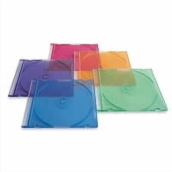 Verbatim CD and DVD Slim Jewel Cases Multi-Color 50 PK