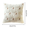 thumbnail image 4 of Pumpkin Fall Decorative Throw Pillow Covers, Orange Green Soft Faux Fur Pillow Covers for Autumn Harvest, Fluffy Plush Accent Pillow Cases for Farmhouse Halloween Decor, 4 of 9