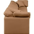 thumbnail image 6 of Meridian Furniture Indulge 140" Contemporary Orange Vegan Leather Modular Sofa, 6 of 9