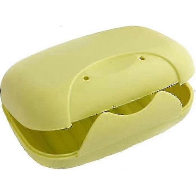 Creative Soap Box For On The Go, Handmade, Waterproof And Leak-proof, With Green Closure