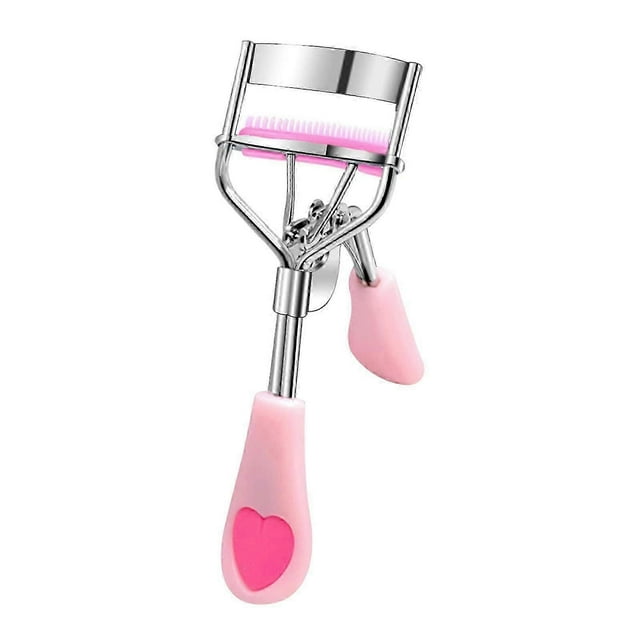Eyelash Curler Professional Lash Curler Pink Eyelash Curlers for All Eye Shapes Eyelash Curler with Comb for Girls Lady Daily Make-up